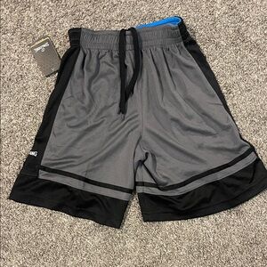 Kids Athletic Shorts in Gray and Black